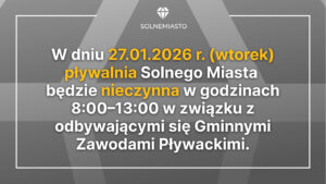 27 stycznia pływalnia będzie nieczynna