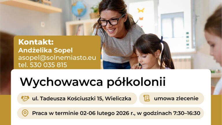 Szukamy wychowawcy na półkolonie zimowe